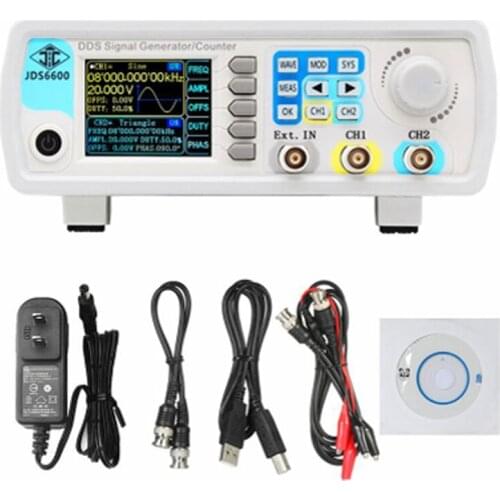 JDS6600 15MHZ Dual-Channel Digital Control Frequency Meter DDS Function Signal Generator Arbitrary Sine Waveform