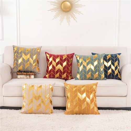 The Dutch Velvet Bronzing Square Cushion Covers Decorative Pillow Throw Case Home Decor Sofa Bed Egg Chair Loungers for Garden