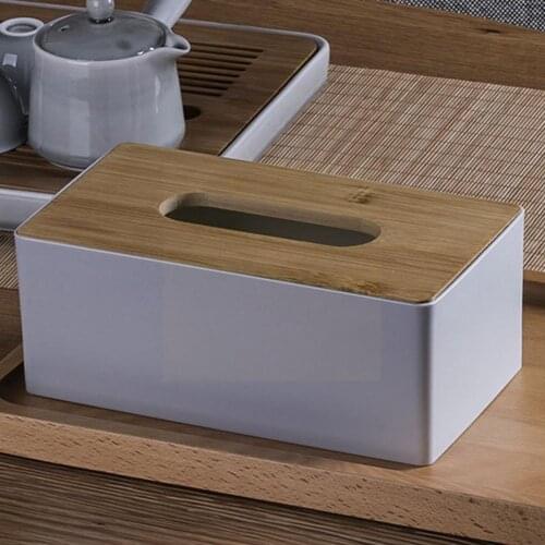 Tissue Box Wooden Cover Toilet Paper Box Wood Napkin Tissue Paper Case Dispenser Holder Home Organizer Stylish Simple Car N1Q4