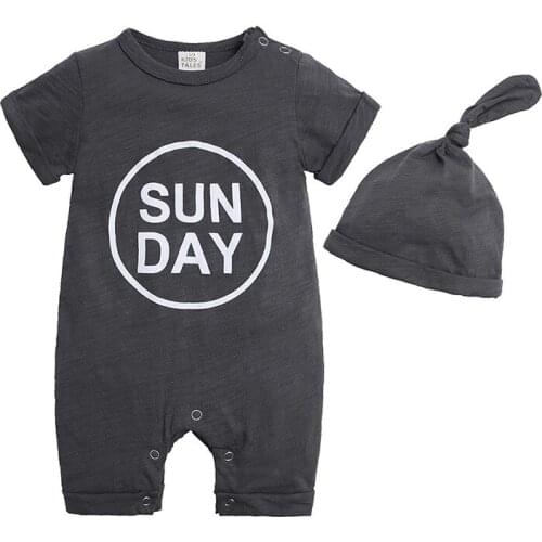 New Born Baby Boys Summer Short Sleeved Clothing 2019 New Baby Cute Thin Cotton Rompers 2pcs Jumpsuit Baby Climbing Outfits