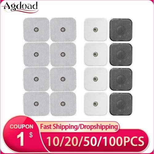 10/20/50/100pcs Tens Muscle Stimulator EMS Electrodes Patch Adhesive Acupuncture Digital Therapy Reusable Massage Gel Pad