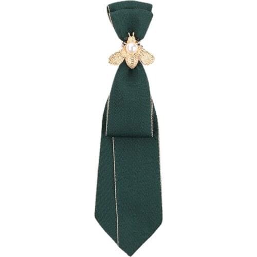 Fashion New Pearl Bee Bow Tie Womens College Style British Shirt Uniform Accessories High-quality Handmade Jewelry