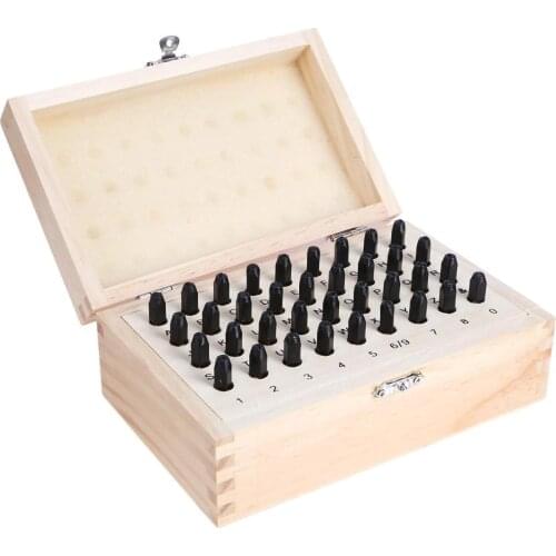 36pcs 5mm Letter And Number Stamp Set With Wood Box Practical Punch Stamper for Metal Jewelry Leather Wood