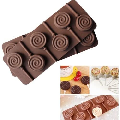 New Babys Favorite Swirl Shape Silicone Mould for Party Chocolate Cookie Candy Maker DIY Mold Kitchen Baking Tool 6 Lattices