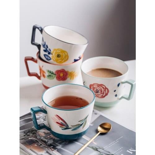 Plain White Bone China Coffee Mug Porcelain Luxury Ceramic Vintage Cup Coffee Cafe Tea Cup Thermo Taza Cafe Couple Mug EE50BD