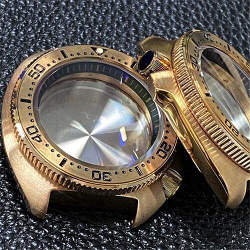 Tin Bronze Watch Case Polished Case for NH35A NH36A Watch Movement Modification Part