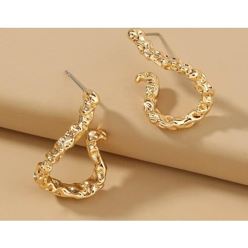 2021 new product abstract metal U-shaped abstract wind jewelry earrings irregular earrings female trend