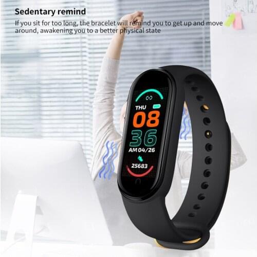 M6 Smart Bracelet Watch Band Fitness Tracker Heart Rate Blood Pressure Monitor Color Screen Smart Wristband Sport For huawei