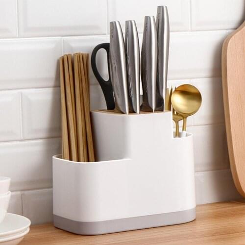 Cutlery Drainer Detachable Drainage Bottom Three Compartment Flatware Storage Organizer for Kitchen Storage Holder Organization