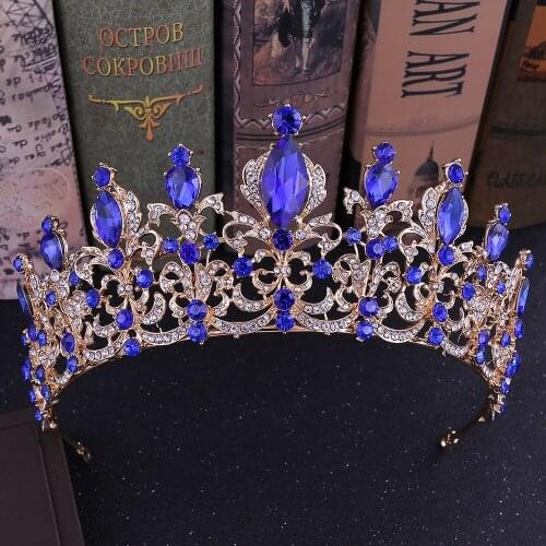 Bridal Crowns Baroque Luxury Crystal Handmade Tiara Bride Headband Crystal Wedding Diadem Queen Crown Wedding Hair Accessories