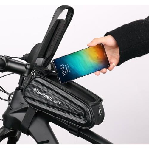 Bicycle Bike Frame Bag Touchscreen Phone Case For Iphone 12 Cycling Saddle Bags Top Tube Handlebar Bicycle Accessories Topeak