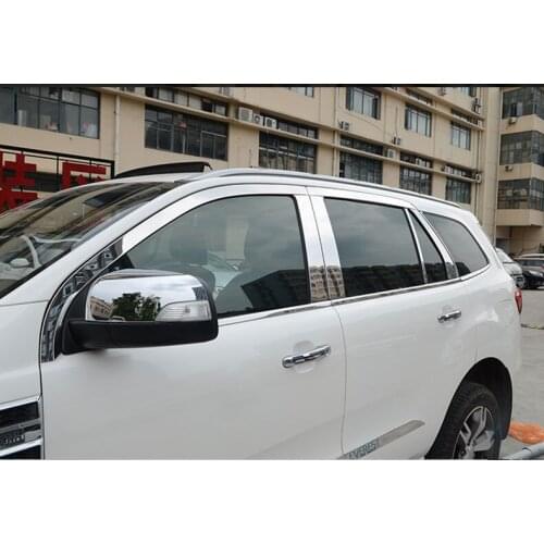 Stainless steel Exterior Window Sill Lid Trims car accessories for ford everest 2015 2016 2017 2018 Car Styling