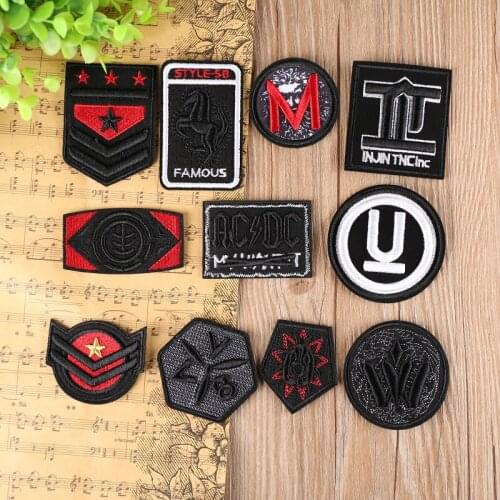 PGY high-quality Black Iron on Leather 3D Skull Badge for Clothes Bags Jeans Embroidery Custom Sticker Clothing Garment Patches