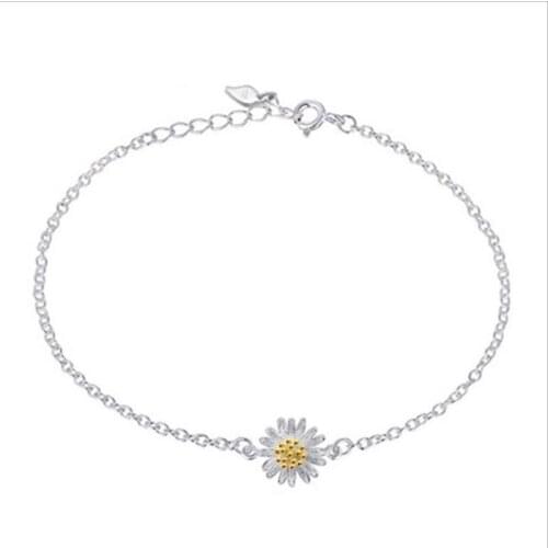 Everoyal Trendy Daisy Gold Bracelets For Women Jewelry Top Quality Silver 925 Lady Bracelet Accessories Female Party Bijou