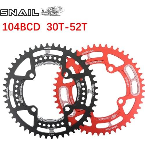 Snail Chain ring Round 104 BCD 40t 42t 44t 46t 48t 50t 52t tooth MTB Mountain Bike ChainWheel Tooth Plate 104bcd 44 46 48 50 52