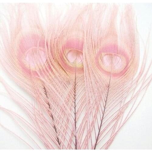 10Pcs 25-30cm Peacock Feather Decorative Earrings Headdress Accessories Dyed Feather Home Vase Flower Arrangement Decorative