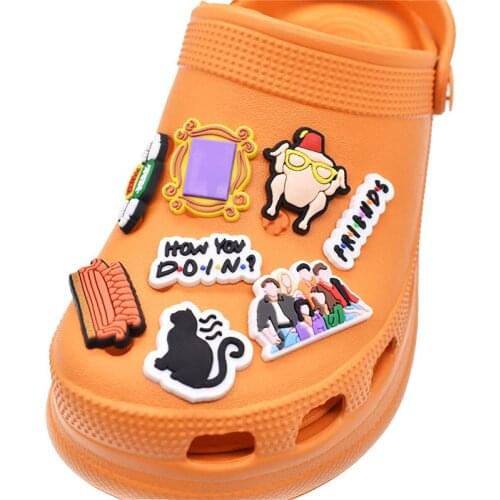 10PCS Famous Shoe Charms Soft PVC Shoes Decoration For Garden Shoes Accessories Gifts For Adult