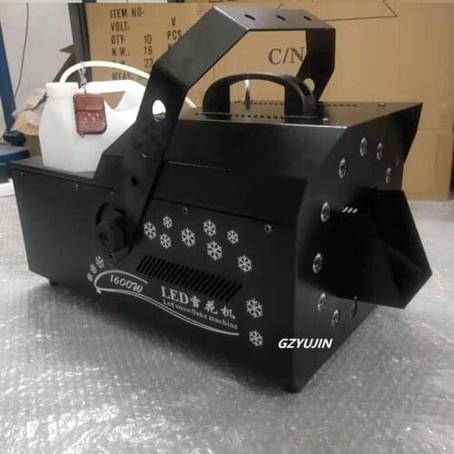 2pcs/lot Christmas New Year Holiday LED Snow Machine 1500W with DMX512 remote control