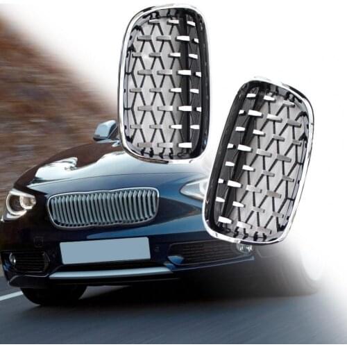 2Pcs Front Grill Electroplating Car Styling Front Center Grille 51137239021 51137239022 51137262119 for BMW 1 Series F20 11-14