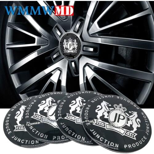 4pcs Car Styling VIP 56mm Alloy Tyre JP Car Tyre Steering Wheel Center Hub Cap Emblem Badge metal Sticker For BMW Nissan Opel MG