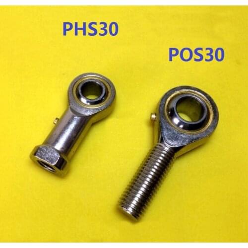 5pcs PHS30 POS30 30mm Rod Ends Bearings Fish Eye Rod End Joint Bearing