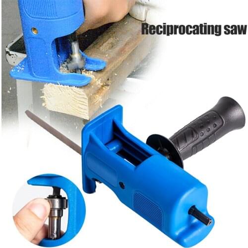 Reciprocating Saw Adapter Electric Drill Modified Tool Attachment Reciprocating Saw Jig with Ergonomic Handle and 3 Saw Blades
