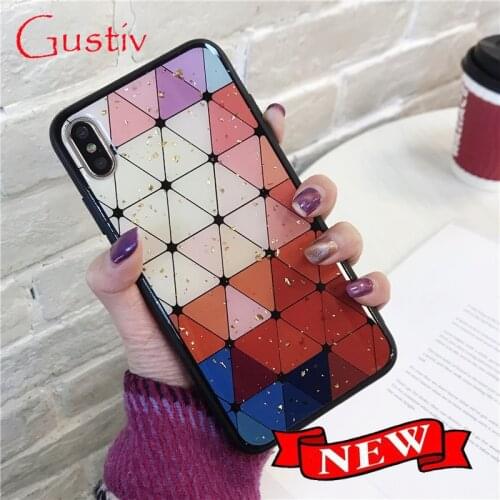 For mi 10 ultra case Multi-Color Grid Phone Case For Xiaomi Mi 10 pro 9 SE 8 Lite Bling Sequin Gold Foil Epoxy Case