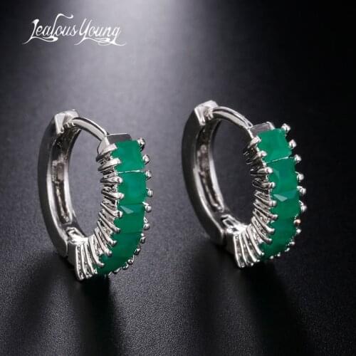 Classic Round Cubic Zirconia Clip Earrings for Girl Party 4 Color Choice Fashion Men Earcuff brinco AE383