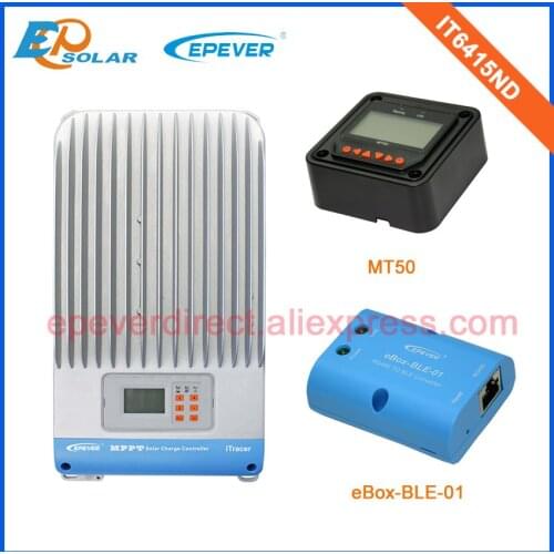 Solar tracking controller 60A IT6415ND ble box MT50 meter 60amps 12V/24V/36V/48V Battery auto work LCD display Screen