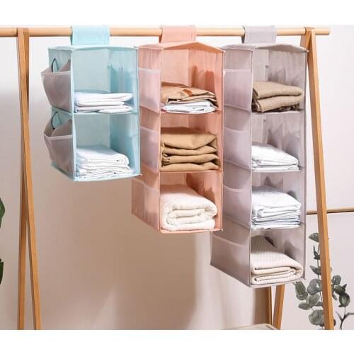 Multi-layer Wardrobe Closet Foldable Storage Rack Clothes Inner Hanger Closet Organizer Closet Organizer Storage Shelf Rack