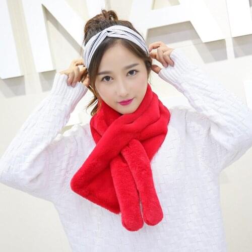 Fashion Womans Scarf 90*15cm Fur Bandana Hijab Winter Warmer Retro Womens Pashminas Shawl Wraps Scarves