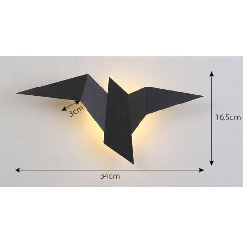 Nordic Wall Light Led Iron Bird Lamp for Living Room Lights Home Decor Wall Sconces Stair Light Bedroom Wall Lamps Indoor Light