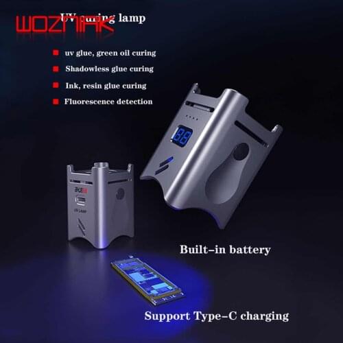 Newest AiXun Battery UV Mobile Repair Curing Lamp For BGA Motherboard LCD Green Oil Curing Lamp UV Glue Optical Glue Curing Tool