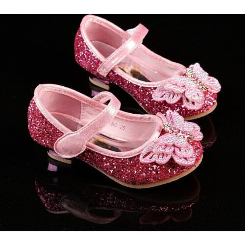 2018 Spring New Children Casual Shoes Girls Princess Bow Shoes Autumn Single leather shoes Girls Banquet Shoes