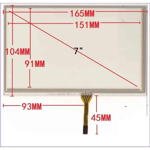 ZhiYuSun New 7Inch Touch Screen 165mm*104mmcompatible for 7 GPS GLASS 165*104 for tble The line from the left 93mm