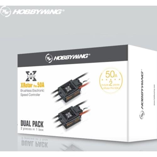 Special offer 2pcs/Box Original Hobbywing XRotor PRO 50A ESC 4-6S LiPo Brushless ESC DEO for Quadrocop 650~880 Class Multirotors