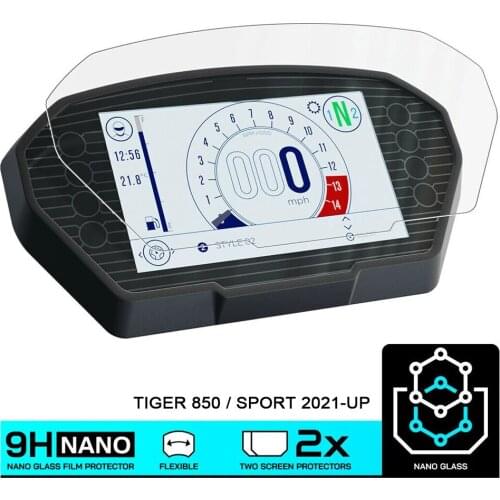 FOR TRIUMPH TIGER 850 SPORT (2021-) NANO GLASS Dashboard Screen Protector