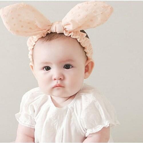 Baby Girl Kids Cute Big Ear Supreme Headband Toddler Headbands Girls Dot Hair Band Head Hoop Bow Accessories Photography Props