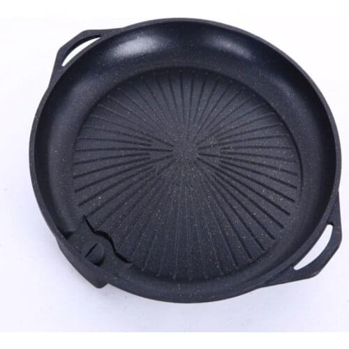 Baking Tray Maifan Stone Coated Barbecue Dish Barbecue Pot Korean Household Smokeless Non-stick Tray Barbecue Tray