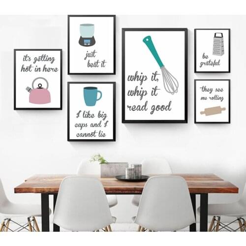 Self-adhesive Wall Stickers Egg Beater Poster Wall Art Turner Room Decoration Kitchen Ware Painting Modular Nordic Picture Cook
