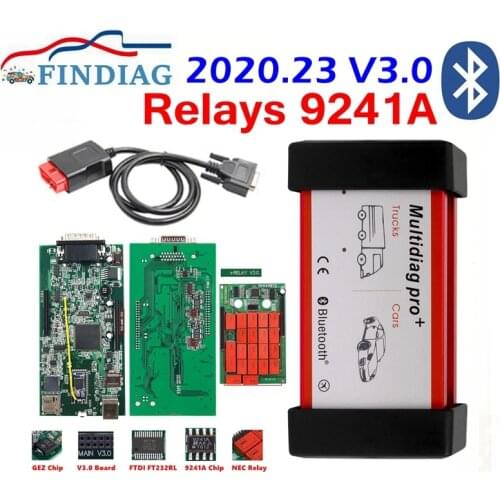 DS150 TCS V3.0 Multidiag Pro+ Bluetooth USB 2017 R3/2016 R1 NEC Relays 9241A Free Keygen Code Reader Cars Trucks OBD2 Scanner