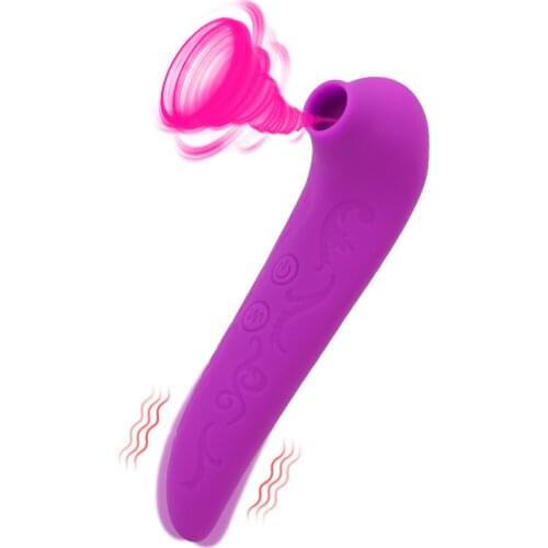 Sex Toys for Women Dual Use Vibrating Nipple Clit Sucker Clitoris Stimulator Female Masturbation Sucking Vibrator Vibrator Wand