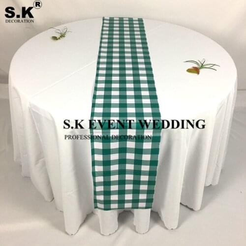 Waterproof PVC Plaid Table Runner Banquet Wedding Tablecloth Runners For Event Hotel Decoration