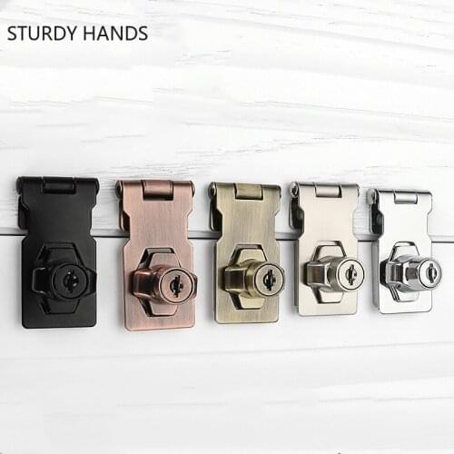 Home Zinc Alloy Insurance Door Bolt Safety Anti-theft Buckle Kids Room Strong Durable Hasp Lock Furniture Hardware Accessories