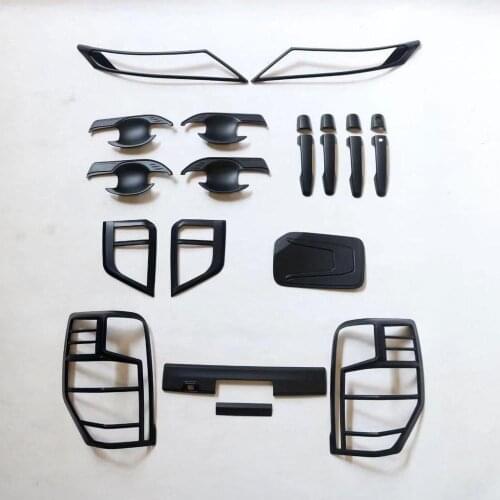 For mistubishi triton L200 2019 parts car styling moudling front rear lights headlamp cover door handle bowl trims covers plate