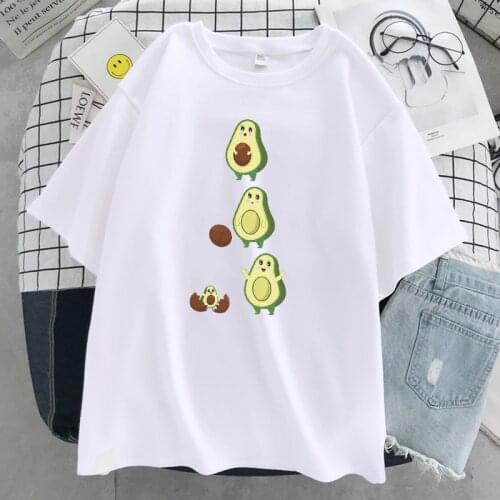 Pregnant avocado Creativity Printing Female T Shirts Hip Hop Loose T-Shirts Summer T-Shirts Tee Clothes Pattern Tshirt Womens