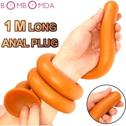 100cm Long Soft Anal Plug Big Butt Plug Prostate Massager Vaginal Anus Dilator Erotic Anal Sex Toy For Men Women Gay Sex Product