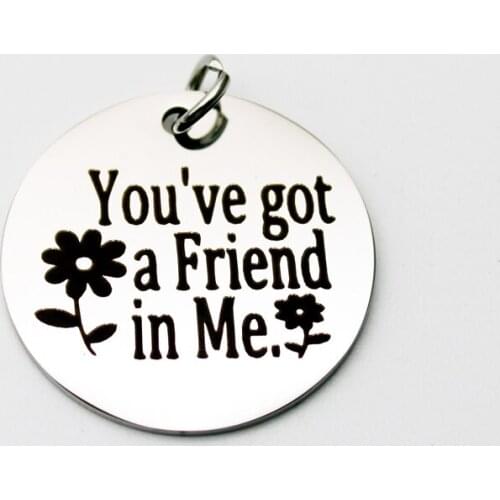 20pcs Friends Charms Stainless Steel Pendant You've Got A Friend In Me Charm DIY Handmade Accessories