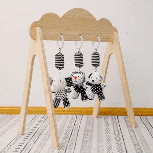4 Colors Baby Cotton Rattle Cute Animals Music Stroller Hanging Bed Infant Soft Safety Hand Bell Toys Montessori Gifts
