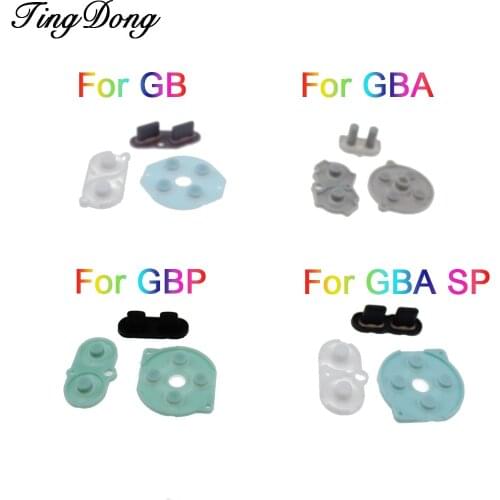 50SETS Conductive Rubber Silicone Pads Buttons For Game Boy Pocket GBP GBA GBC GB DMG Console A B Start D Pad Buttons For GBA SP